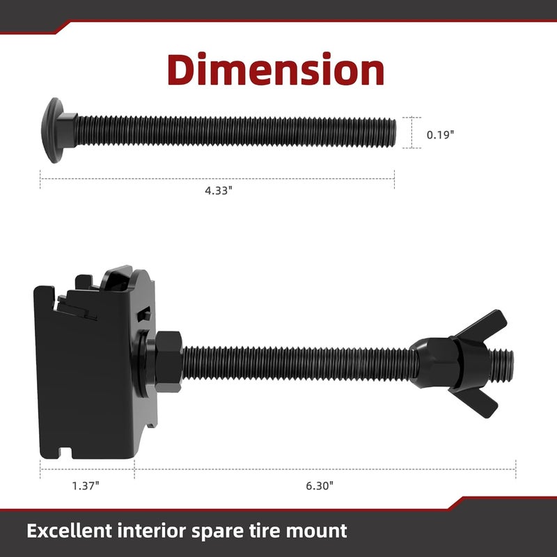 Foozet E Track Spare Tire Holder Mount,Trailer Spare Tire Mount for Utility Trailer,Spare Wheel Carrier for Enclosed Trailers Accessories, Garages, Truck, Warehouse and Semis,Upgraded E Track Accessories - Image 5